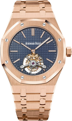 Audemars Piguet Royal Oak 26510OR.OO.1220OR.01 Extra-Thin Tourbillon 41mm Blue Index Rose Gold