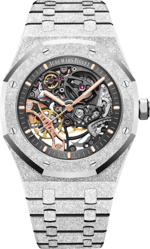 Audemars Piguet Royal Oak 15407BC.GG.1224BC.01 Frosted Gold Double Balance Wheel 41mm Openworked Slate Grey Dial