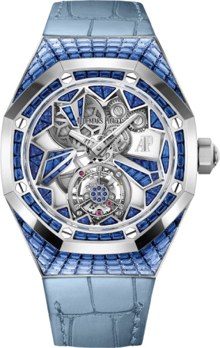 Audemars Piguet Royal Oak Concept 26228BC.SS.D314CR.01 Flying Tourbillon White Gold Sapphires Alligator 39mm Leather Strap Main image