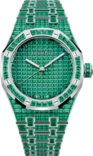 Audemars Piguet Royal Oak 15554BC.EE.1274BC.01 Selfwinding Emerald "50th Anniversary" 37mm White Gold Green Dial