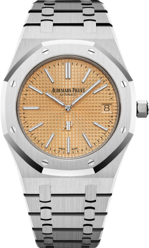 Audemars Piguet Royal Oak 15202BC.OO.1240BC.01 "Jumbo" Extra-Thin White Gold Rose Gold Dial