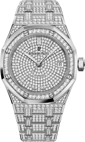 Audemars Piguet Royal Oak 15452BC.ZZ.1258BC.01 White Gold Diamond Pave 37mm