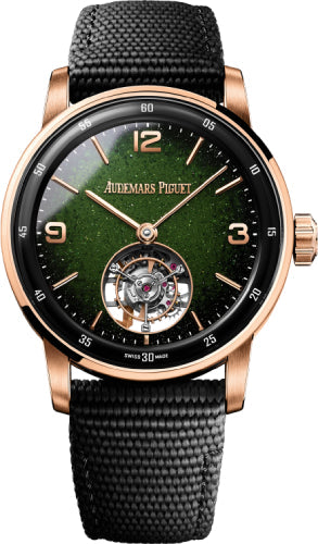 Audemars Piguet Code 11.59 26396NR.OO.D002KB.01 Flying Tourbillon Rose Gold/Ceramic 41mm Green Aventurine Dial