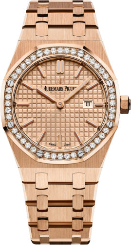 Audemars Piguet Royal Oak 67651OR.ZZ.1261OR.03 Quartz Rose Gold 33mm Diamond Dial