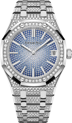Audemars Piguet Royal Oak 15512BC.ZZ.1322BC.01 "50th Anniversary" 41mm White Gold/Diamond Sapphire Paved Dial