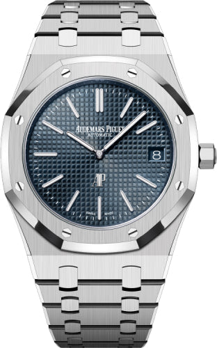 Audemars Piguet Royal Oak 16202ST.OO.1240ST.01 Jumbo Extra-Thin "50th Anniversary" Stainless Steel 39mm Blue Dial