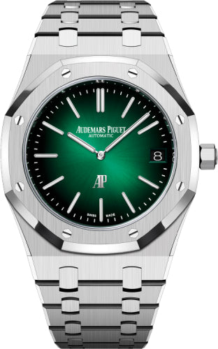 Audemars Piguet Royal Oak 16202PT.OO.1240PT.01 Jumbo Extra-Thin 39mm "50th Anniversary" Platinum Green Dial Main image