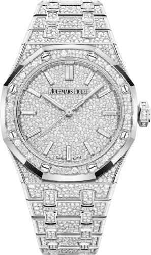 Audemars Piguet Royal Oak 15552BC.ZZ.1358BC.01 37mm Self Winding White Gold Diamond Dial