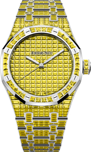 Audemars Piguet Royal Oak 15514BC.RY.1284BC.01 Selfwinding Yellow Chrysoberyl 41mm "50th Anniversary" White Gold Yellow Dial Main image