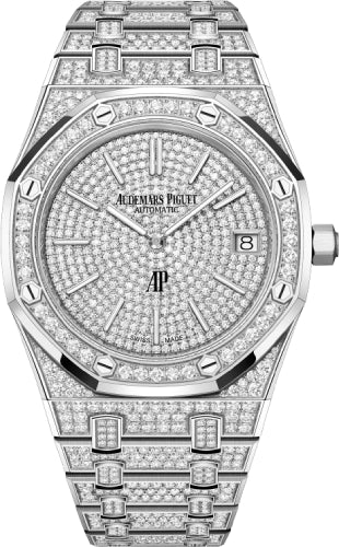 Audemars Piguet Royal Oak 16202BC.ZZ.1241BC.01 Royal 39mm "Jumbo" Extra-Thin White Gold Diamonds