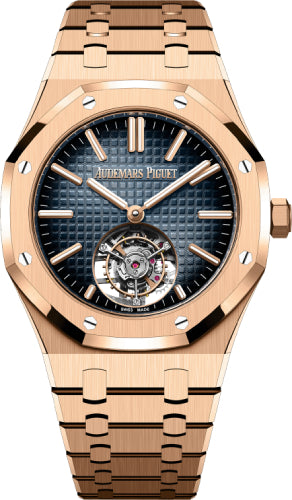 Audemars Piguet Royal Oak 26730OR.OO.1320OR.02 Flying 41mm Tourbillion Rose Gold Blue Dial