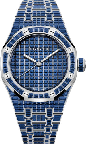 Audemars Piguet Royal Oak 15554BC.SS.1274BC.01 Selfwinding Blue Sapphire 37mm "50th Anniversary" White Gold Blue Dial