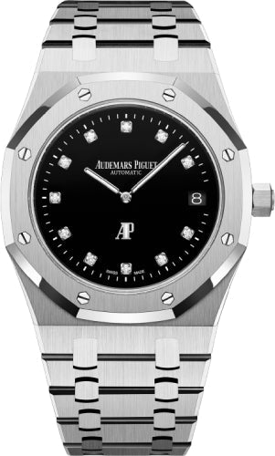 Audemars Piguet Royal Oak 15206PT.OO.1240PT.01 "Jumbo" 39mm Extra-Thin Platinum Black Diamond Dial