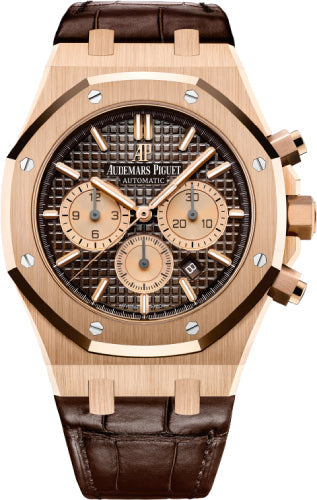 Audemars Piguet Royal Oak Chronograph 26331OR.OO.D821CR.01 Rose Gold 41mm Brown Index Brown Leather Main image