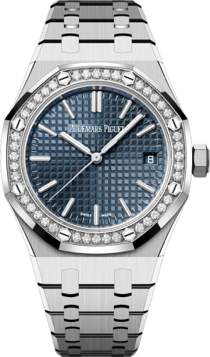 Audemars Piguet Royal Oak 15551ST.ZZ.1356ST.02 Selfwinding 50th Anniversary Stainless Steel 37mm Blue Dial Diamond Bezel Main image