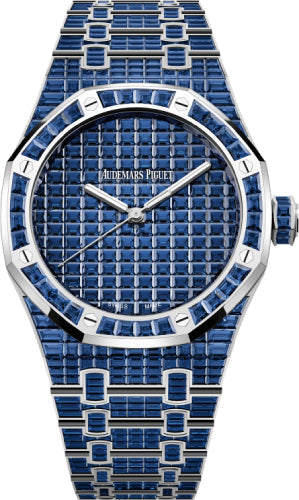 Audemars Piguet Royal Oak 15514BC.SS.1284BC.01 Selfwinding Blue Sapphire 41mm "50th Anniversary" White Gold Blue Dial