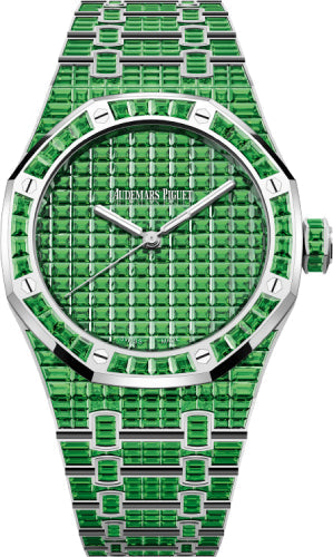 Audemars Piguet Royal Oak 15514BC.TV.1284BC.01 Selfwinding Tsavorite "50th Anniversary" 41mm White Gold Green Dial