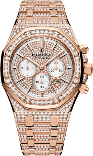 Audemars Piguet Royal Oak Chronograph 26322OR.ZZ.1222OR.01 41mm Diamond Pave Index Rose Gold Diamond Set Main image