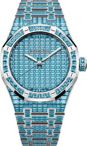 Audemars Piguet Royal Oak 15514BC.TO.1284BC.01 Selfwinding Blue Topaz 41mm "50th Anniversary" White Gold Blue Dial