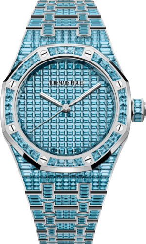 Audemars Piguet Royal Oak 15554BC.TO.1274BC.01 Selfwinding Blue Topaz 37mm "50th Anniversary" White Gold Blue Dial Main image