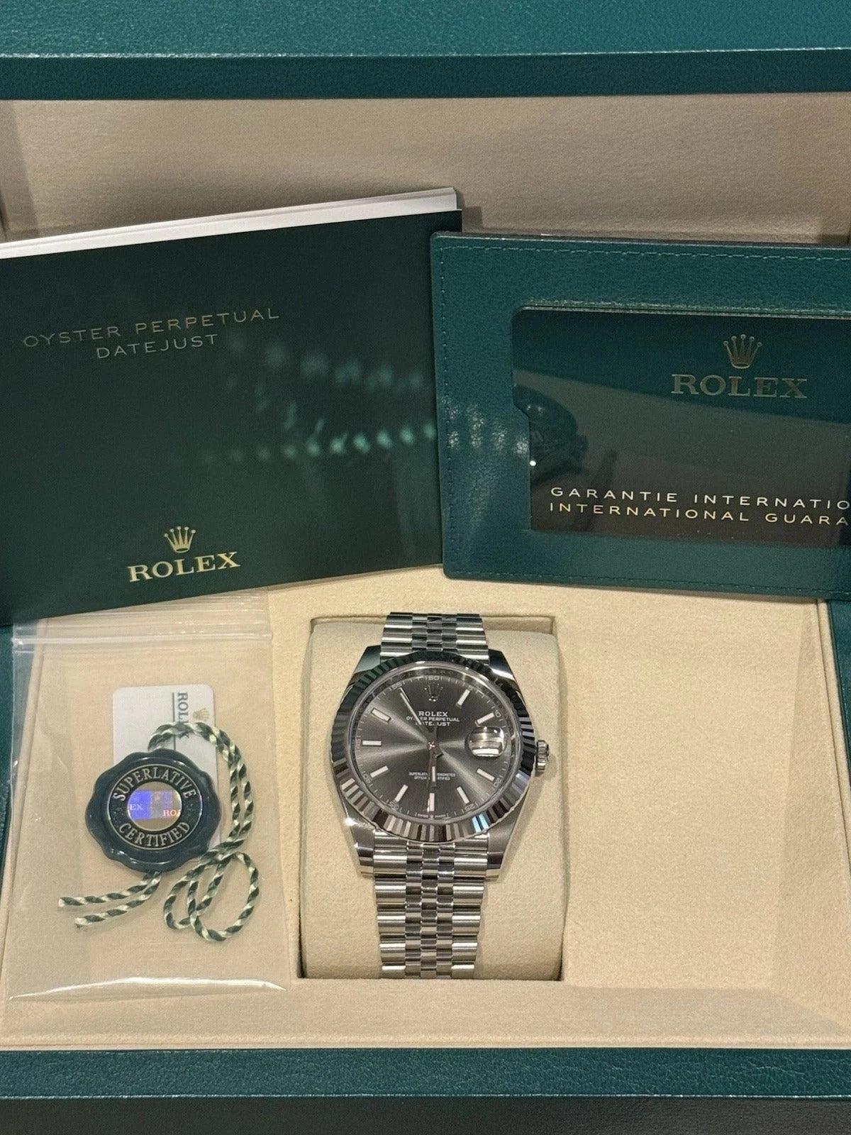 Rolex Datejust 126334 Jubilee Stainless Steel Rhodium Dial