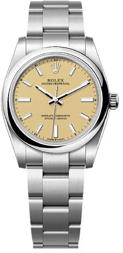 Rolex Oyster Perpetual 124200 34 Beige Dial Oyster Bracelet — 2025 Main image