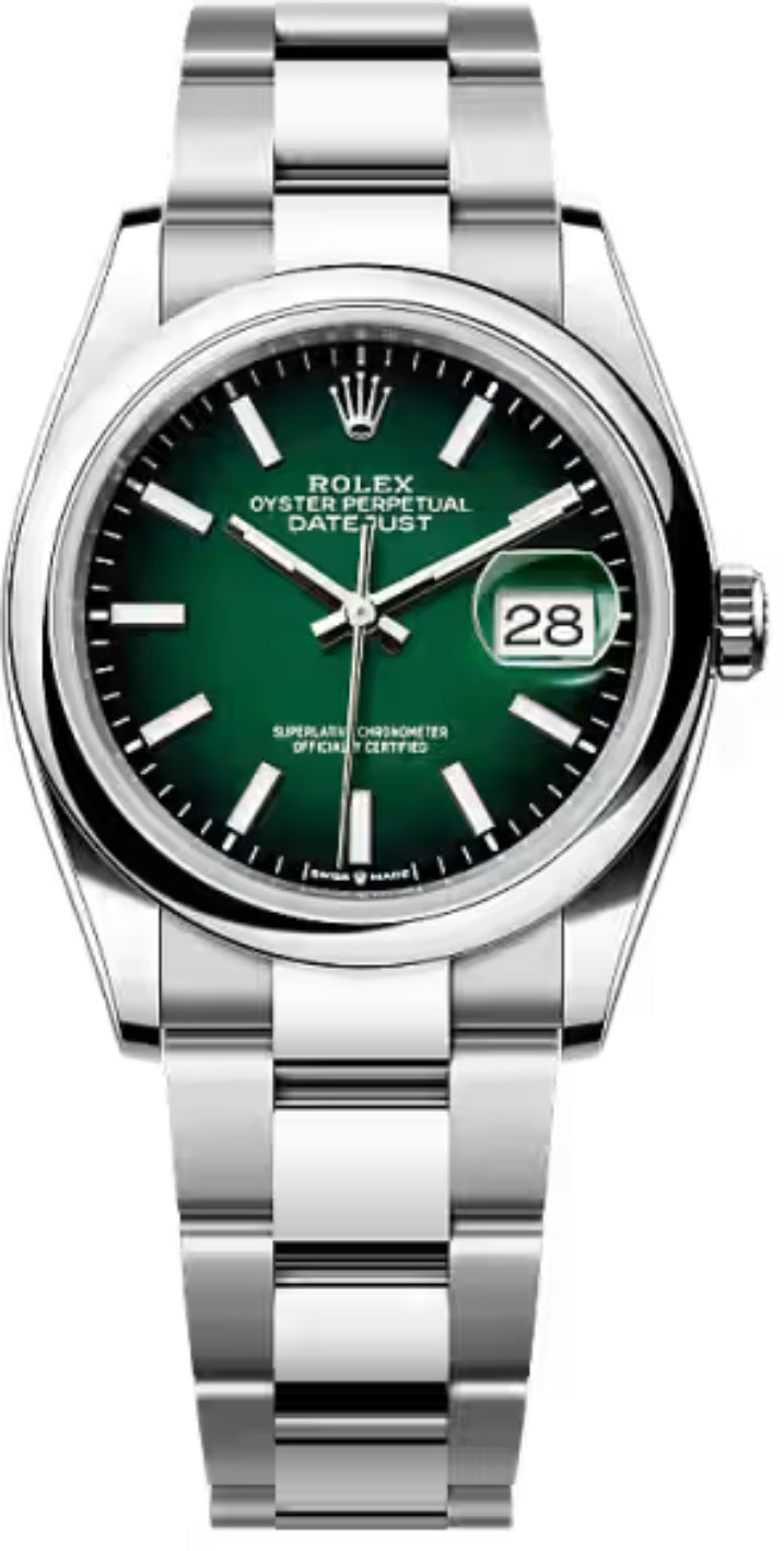 Rolex Datejust 126200 36 Oystersteel Green Ombré Dial Oyster Bracelet — 2026