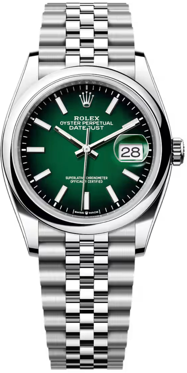 Rolex Datejust 126200 36 Oystersteel Green Ombré Dial Jubilee Bracelet — 2026 Main image