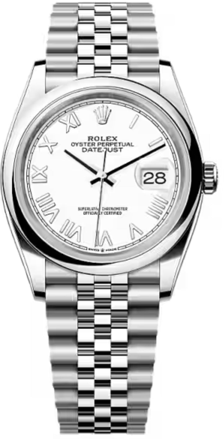 Rolex Datejust 126200 36 Oystersteel White Dial Jubilee Bracelet — 2026