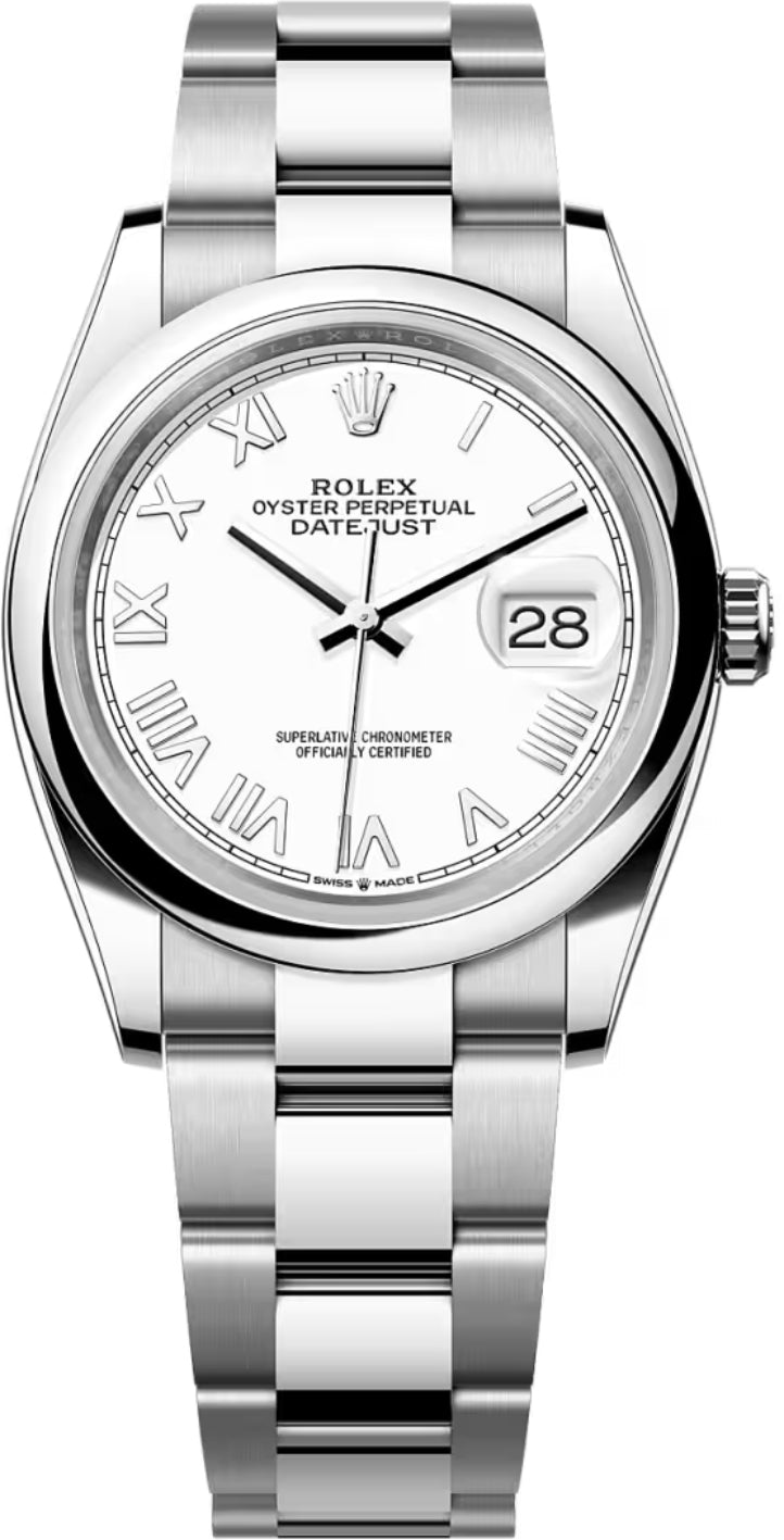 Rolex Datejust 126200 36 Oystersteel White Dial Oyster Bracelet — 2026