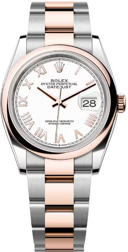Rolex Datejust 126201 36 Oystersteel Everose Gold White Dial Domed Bazel Oyster Bracelet — 2026 Main image