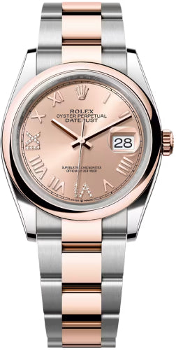 Rolex Datejust 126201 36 Oystersteel Everose Gold Rosé-Colour Diamond Set Dial Domed Bazel Oyster Bracelet — 2026 Main image