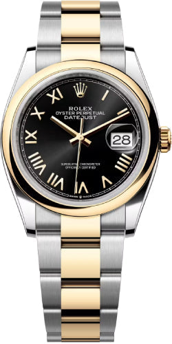 Rolex Datejust 126203 36 Oystersteel And Yellow Gold Bright Black Dial Oyster Bracelet — 2026