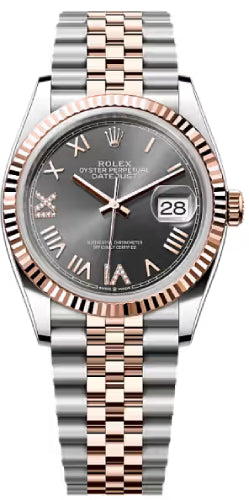 Rolex Datejust 126231 36 Oystersteel Everose Gold Slate Diamond Set Dial Jubilee Bracelet — 2026 Main image