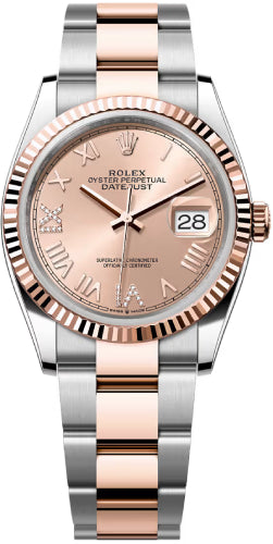 Rolex Datejust 126231 36 Oystersteel Everose Gold Rosé-Colour Diamond Set Dial Oyster Bracelet — 2026