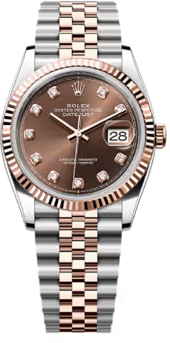 Rolex Datejust 126231 36 Oystersteel Everose Gold Chocolate Diamond Set Dial Jubilee Bracelet — 2026 Main image