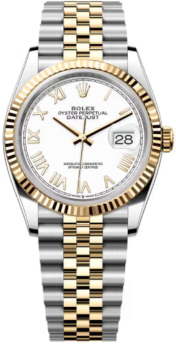 Rolex Datejust 126233 36 Oystersteel And Yellow Gold White Roman Dial Jubilee Bracelet — 2026 Main image