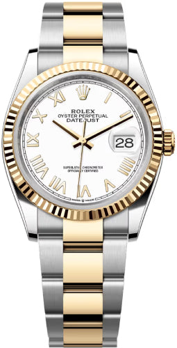 Rolex Datejust 126233 36 Oystersteel And Yellow Gold White Dial Oyster Bracelet — 2026