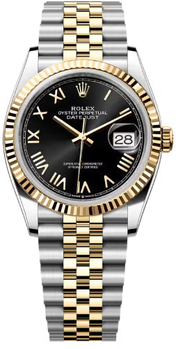 Rolex Datejust 126233 36 Oystersteel And Yellow Gold Bright Black Dial Jubilee Bracelet — 2026