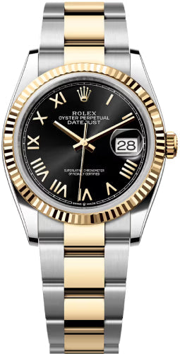 Rolex Datejust 126233 36 Oystersteel And Yellow Gold Bright Black Dial Oyster Bracelet — 2026