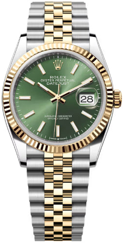 Rolex Datejust 126233 36 Oystersteel And Yellow Gold Olive Green Dial Jubilee Bracelet — 2026