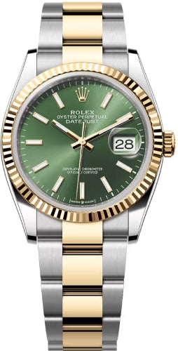 Rolex Datejust 126233 36 Oystersteel And Yellow Gold Olive Green Dial Oyster Bracelet — 2026