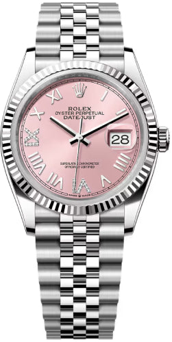 Rolex Datejust 126234 36 Oystersteel White Gold Pink Diamond Set Dial Jublee Bracelet — 2026 Main image
