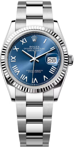 Rolex Datejust 126234 36 Oystersteel White Gold Bright Blue Dial Oyster Bracelet — 2026