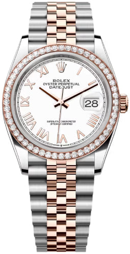 Rolex Datejust 126281RBR 36 Oystersteel Everose Gold White Dial Jubilee Bracelet — 2026