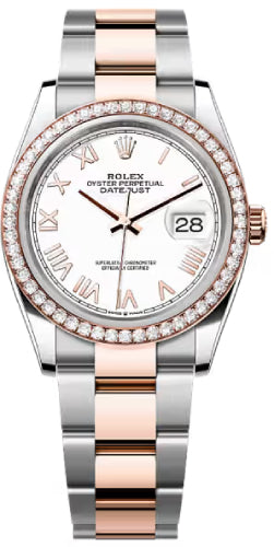 Rolex Datejust 126281RBR 36 Oystersteel Everose Gold White Dial Oyster Bracelet — 2026