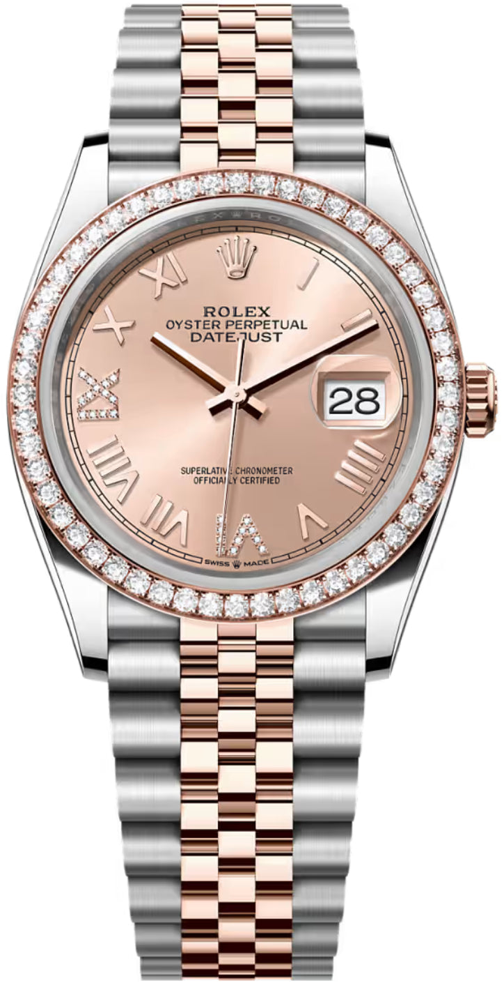 Rolex Datejust 126281RBR 36 Oystersteel Everose Gold Rosé-Colour Diamond Set Dial Jubilee Bracelet — 2026 Main image