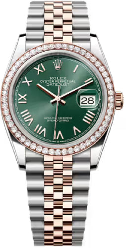 Rolex Datejust 126281RBR 36 Oystersteel Everose Gold Mint Green Dial Jubilee Bracelet — 2026 Main image