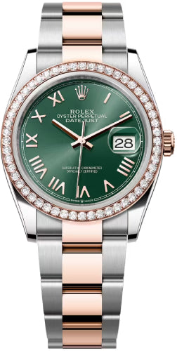 Rolex Datejust 126281RBR 36 Oystersteel Everose Gold Mint Green Dial Oyster Bracelet — 2026 Main image