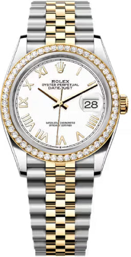 Rolex Datejust 126283RBR 36 Oystersteel Yellow Gold And Diamond White Dial Jubilee Bracelet — 2026 Main image